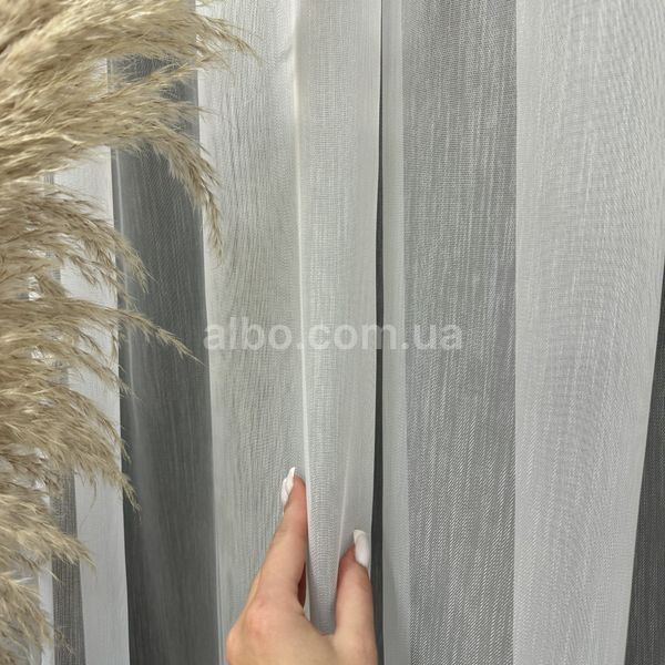 Бамбуковая ткань белого цвета с вышивкой снизу высота 3м (7034) 7034 фото