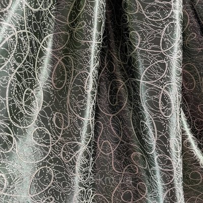 Щільна шторна тканина блекаут на метраж зеленого кольору, двостороння, висота 2,8 м (210-15) 1530169205 фото