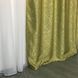 Оливкові однотонні готові штори льон&nbsp;з візирунком 150*270см, з тюлем (SHTN-M17-15) SHTN-M17-15 фото 5