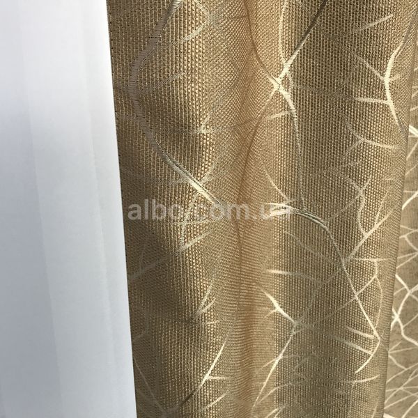 Шторы Кофейные лен с рисунком 150*270 см (SH-M17-20) SH-M17-20 фото