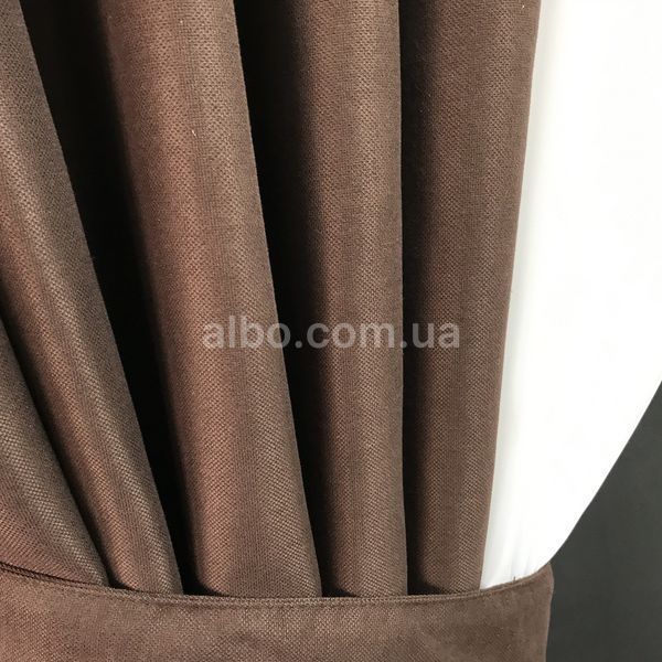 Красивая занавеска с шифоном ALBO 400x170 cm Шоколадная (KU-PK-14) KU-PK-14 фото