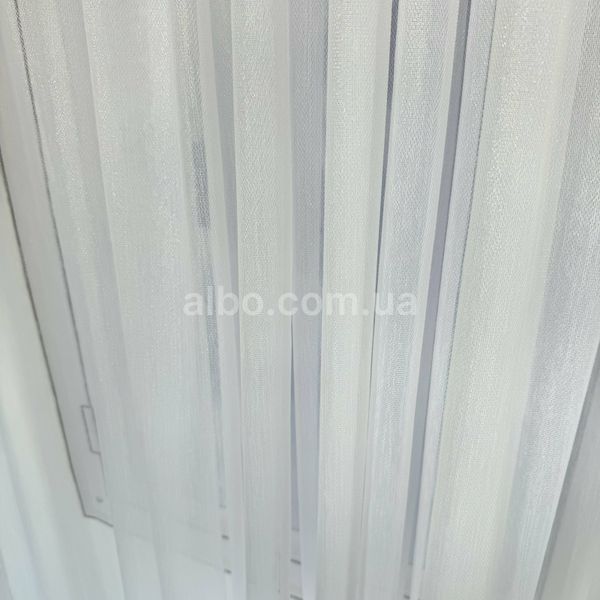 Бамбукова тканина з люрексом для тюлю білого кольору ALBO висота 3м (ZL3016-V103) ZL3016-V103 фото