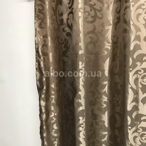 Готовые шторы с ламбрекеном, ламбрекены на окна, шторы в гостиную ALBO Капучино (LS-220-17)
