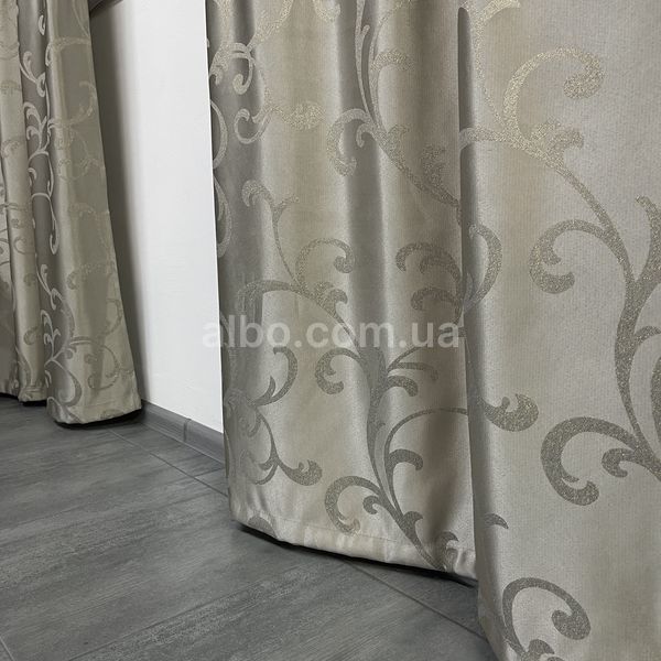 Готовые жакардовые шторы, Темно Бежевого цвета ALBO (SH-M32-5) SH-M32-5 фото