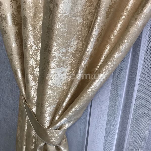 Современные шторы в спальню, шторы однотонные, шторы на кухню ALBO Бежевые (SH-C33-1) SH-C33-1 фото
