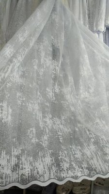 Тюль жаккард (152-5) на відріз білого кольору 2,8 м, тканина для штор на метраж, сучасні гардини 1369749138 фото