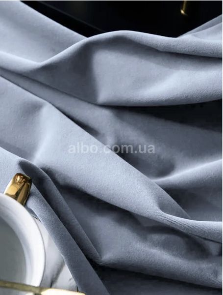 Тканина на метраж оксамит, висота 3м Сіро-голубий (915-29) 915-29 фото