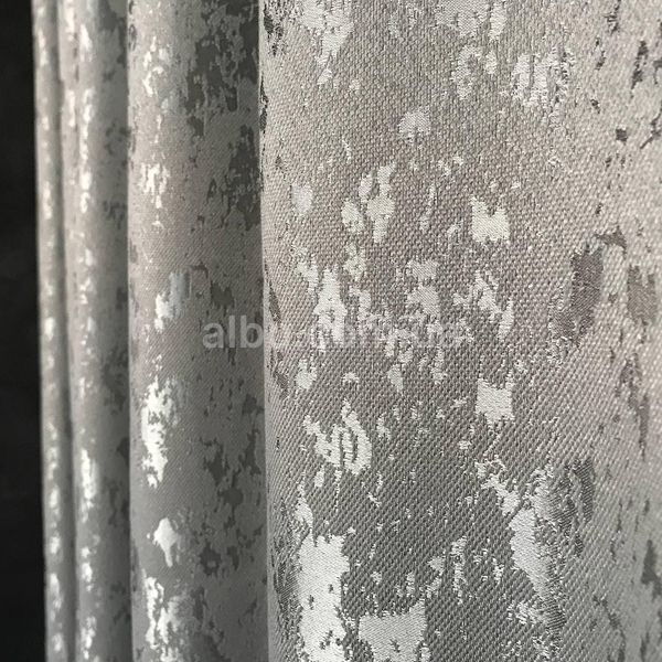 Готовые шторы из мрамора, Графитового цвета, с тюлю (SHTN-M19n-21) SHTN-M19n-21 фото