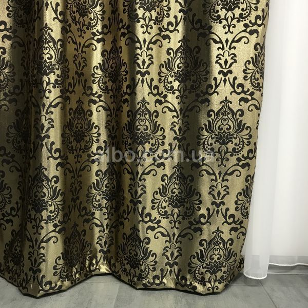 Готові жаккардові штори ALBO 150x270 см 2 шт. Золотисті SH-027-8 фото