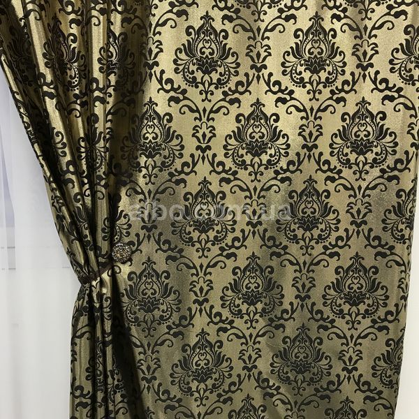 Готові жаккардові штори ALBO 150x270 см 2 шт. Золотисті SH-027-8 фото