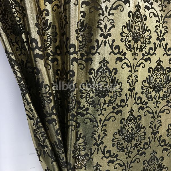 Готові жаккардові штори ALBO 150x270 см 2 шт. Золотисті SH-027-8 фото