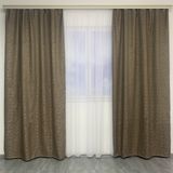 Готовые шторы Коричневые лен мрамор 150*270 см, модные плотные портьеры для спальни и гостиной SH-M22-1 фото