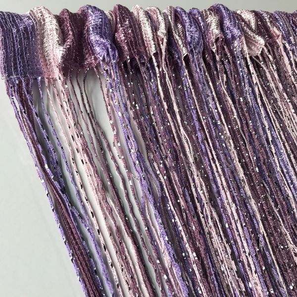 Нитяные шторы Кисея с люрексом 300x280 cm Розово-фиолетово-сливовые (NL-202) 890904031 фото