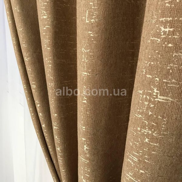 Шторы на кухню, шторы из льна, шторы на балкон ALBO Кофейные (SH-M21-20) SH-M21-20 фото