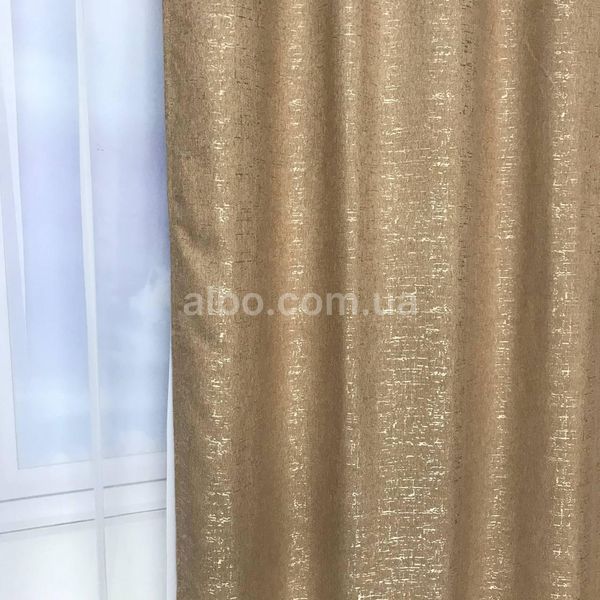 Шторы на кухню, шторы из льна, шторы на балкон ALBO Кофейные (SH-M21-20) SH-M21-20 фото