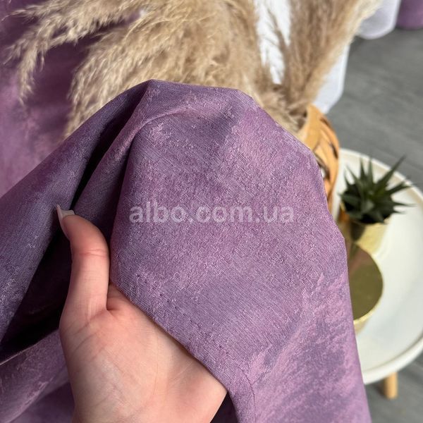 Жаккардовые мраморные шторы фиолетового цвета с белым жакардовым тюлем ALBO (SHTL-M23-18) SHTL-M23-18 фото