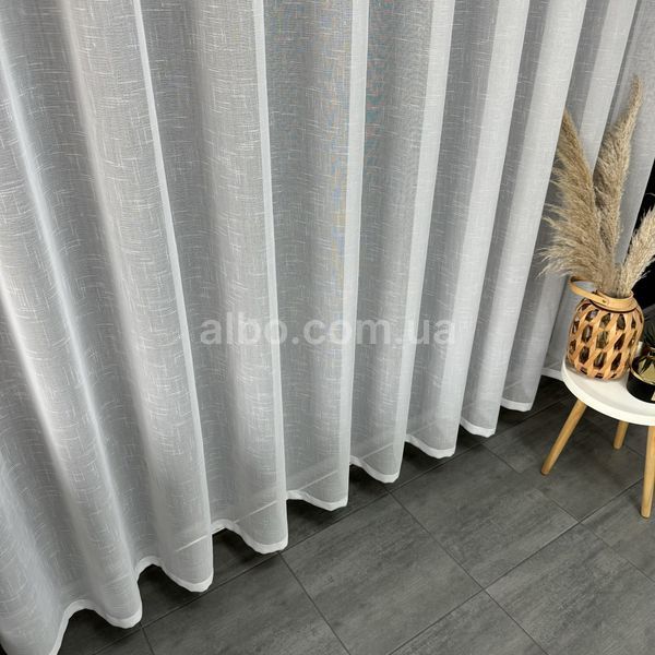 Льняной тюль ALBO белого цвета на люверсах, 500х260 см (T-L-L-5) T-L-L-5 фото