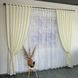 Жакардові мармурові штори молочного кольору з білим жакардовим тюлем ALBO (SHTL-M23-17) SHTL-M23-17 фото 6