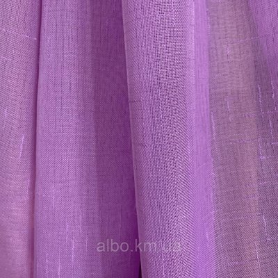 Тюль на метраж з льону фіолетовий, висота 2,8 м (607-18) 1859026414 фото