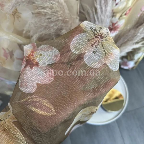 Тюль із батиста оливкового кольору на метраж, висота 2.8 м (157B-1) 157B-1-T фото