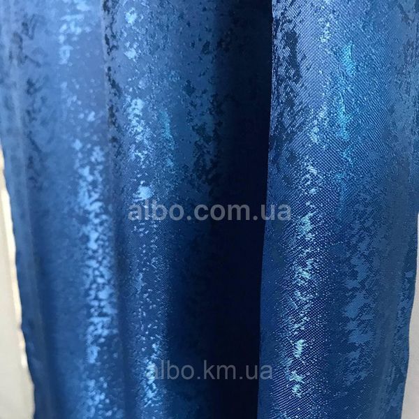Однотонные синие жакардовые готовые шторы с тюлю ALBO (SHTN-C33-16) SHTN-C33-16 фото