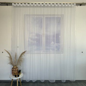 Туурецький фатиновий тюль з люрексом білий 500х270, тасьма T-AL0012-5 фото