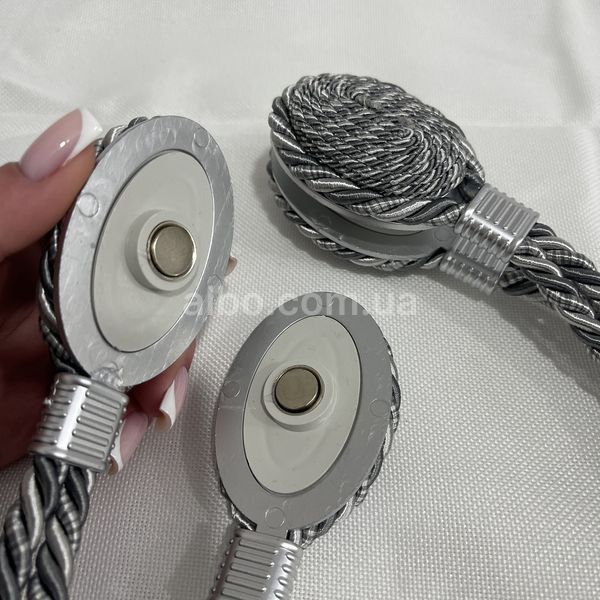 Магніти-підхвати для штор, овальні (FU-MO) Графіт-сірий FU-MO-14 фото