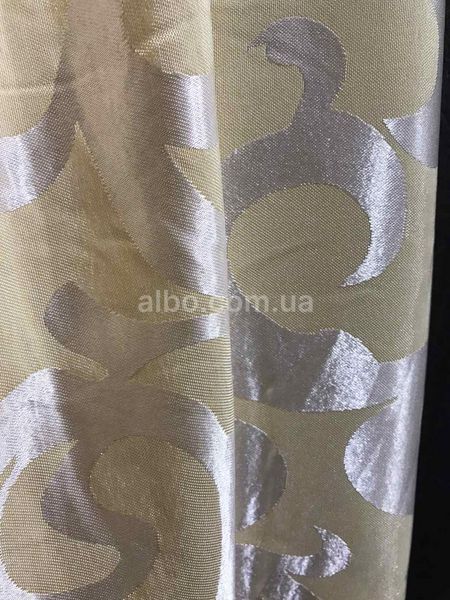 Жаккардовая ткань на метраж кремовая, высота 2,8м (С28) C28 фото
