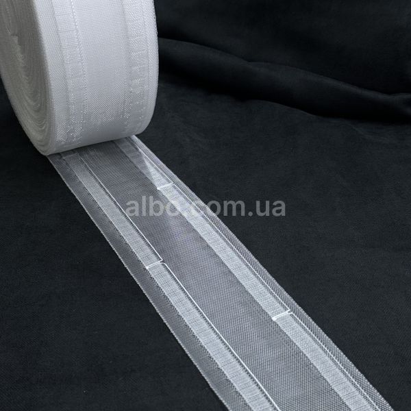 Тесьма універсальна для штор широка, моток 50 м (2030ml) 2030ml фото
