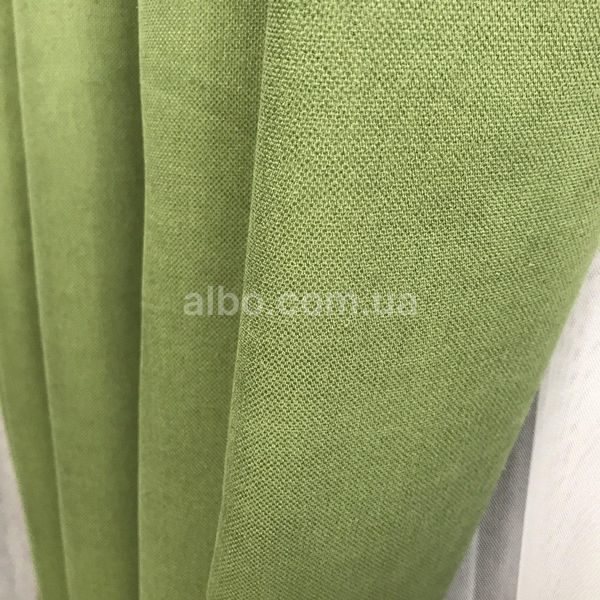 Сучасні готові штори мікровелюр Зелені, комплект штор із підхопленнями у вітальню, спальню, дитячу SH-PK-586 фото