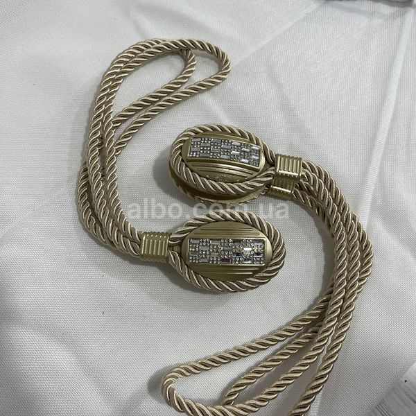 Магніти-підхвати для штор, овальні з декором (FU-MK) Золотий FU-MK-9 фото