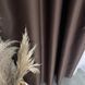 Матовые шторы атлас блэкаут коричневого цвета с белым шифоновым тюлем ALBO (SHTN-M30-40) SHTN-M30-40 фото 5