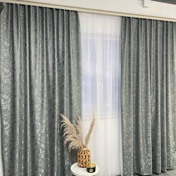 Готовые шторы из мрамора, Графитового цвета (SH-M19-21) SH-M19-21 фото