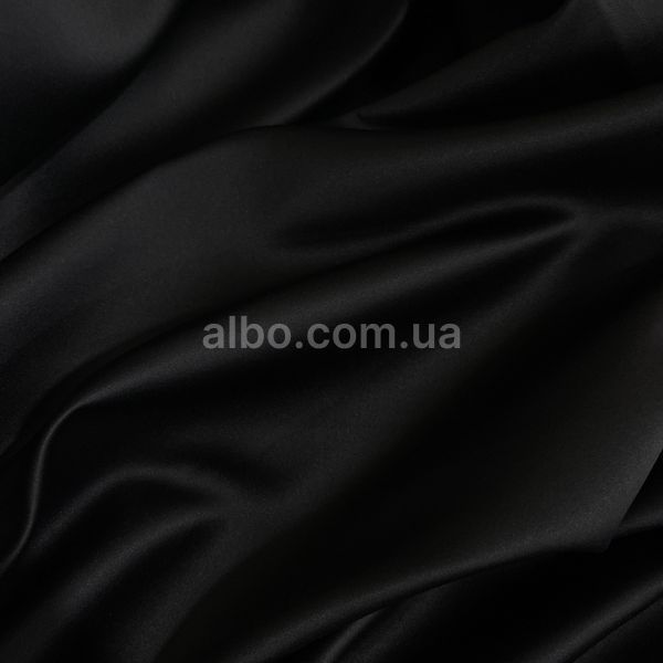 Матовые шторы атлас блэкаут черного цвета с белым шифоновым тюлем ALBO (SHTN-M30-44) SHTN-M30-44 фото